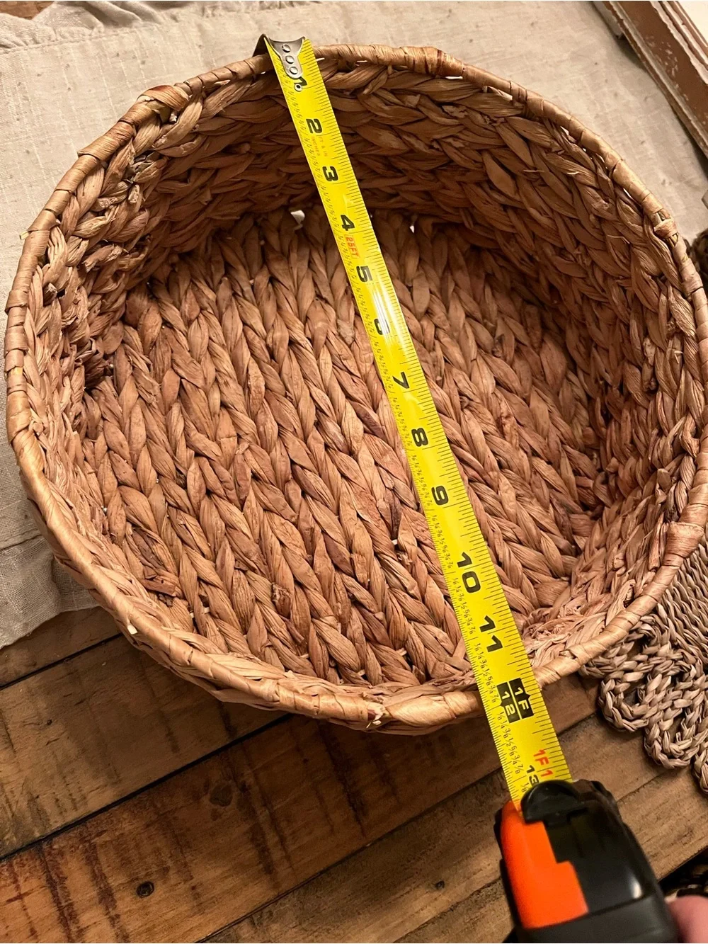 Woven Seagrass Storage Basket - Natural Brown